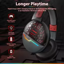 NUBWO G08 Headset Gamer Sem Fio Thumbnail 4
