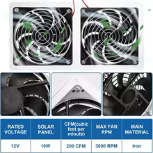 Ventilador Solar Extrator 100W Thumbnail 4