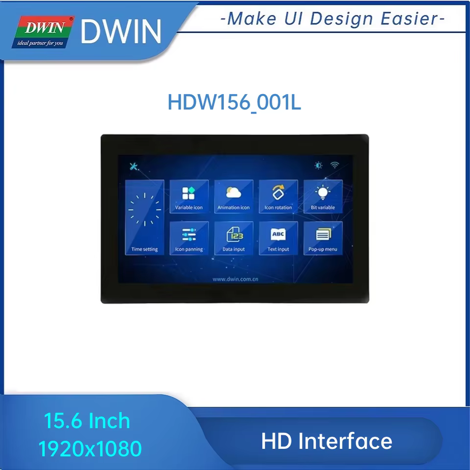Tela HMI DWIN 15.6" Full HD com Toque