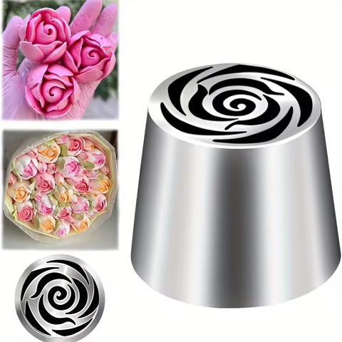 Bico de Confeiteiro Floral Rosa - Ponta Russa