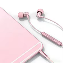 Fone de Ouvido Rosa com Fio Thumbnail 1