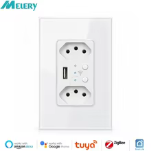 Tomada Inteligente Zigbee Melery com USB Thumbnail 1