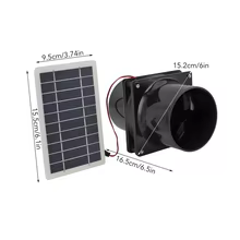 Exaustor Solar 10W 12V Duto Redondo Thumbnail 3