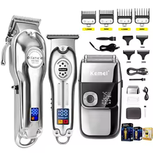 Kit Máquina de Cortar Cabelo Kemei KM-1986 Thumbnail 2
