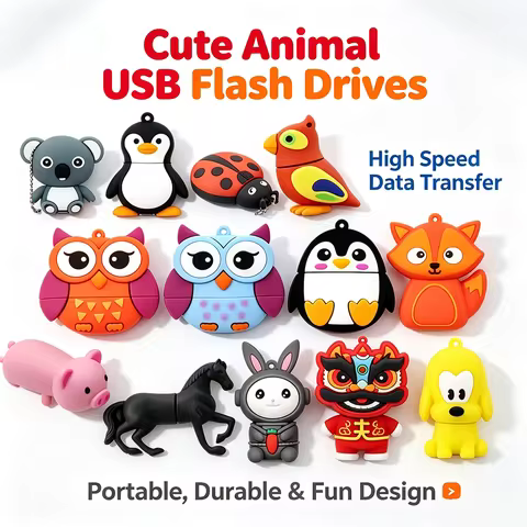 Pen Drive USB Animais Criativo