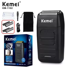 Barbeador Kemei KM-1102 Recarregável Thumbnail 1