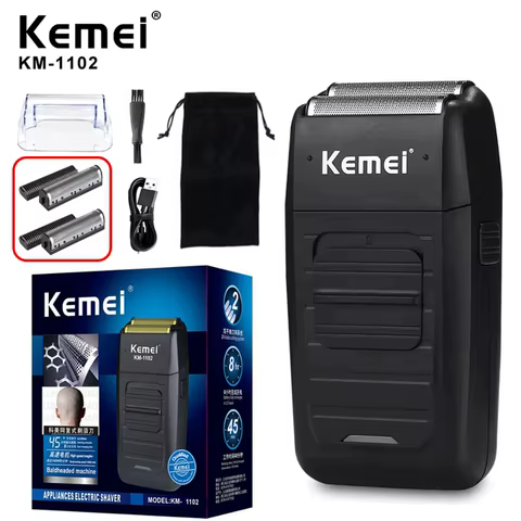Barbeador Kemei KM-1102 Recarregável