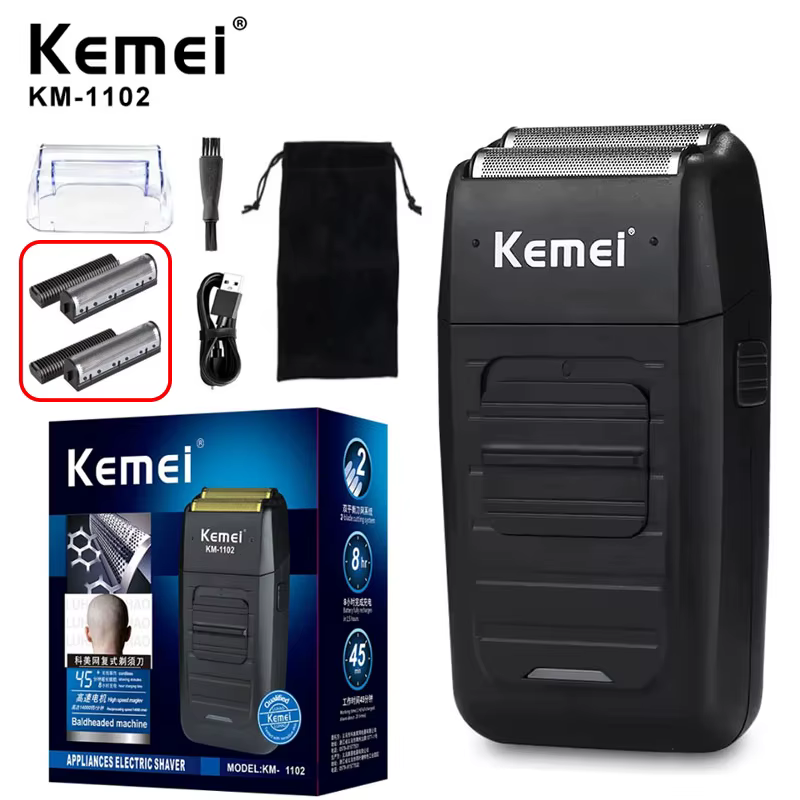 Barbeador Kemei KM-1102 Recarregável