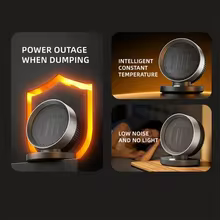 Aquecedor de Mesa Portátil com Ventilador Thumbnail 5