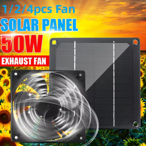 Ventilador Solar Portátil 12V 50W IP65
