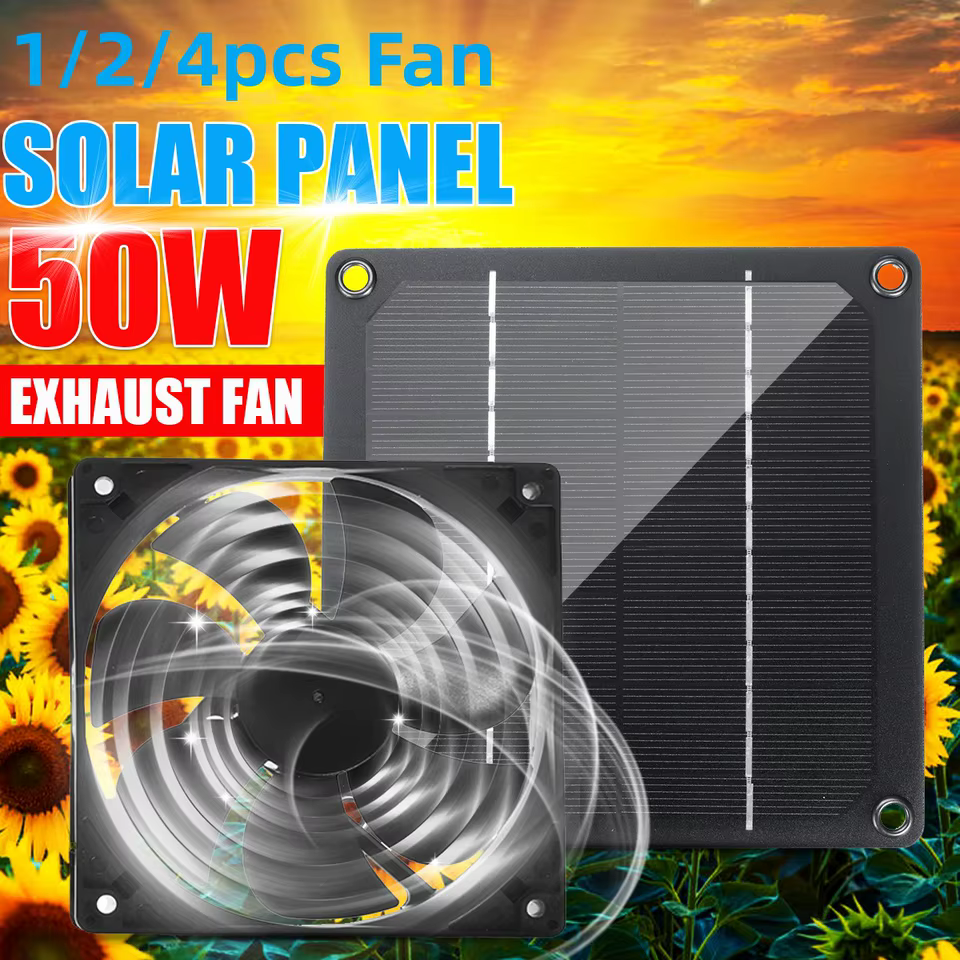 Ventilador Solar Portátil 12V 50W IP65