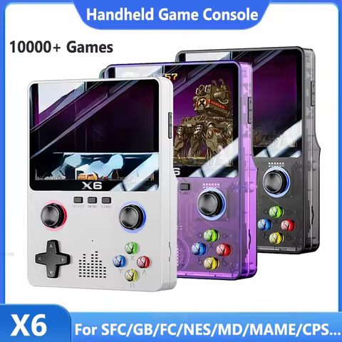 Console de jogos portátil retrô, tela ips de 3.5 espaços, joystick duplo 3d, 11 simuladores gba, jogadores de videogame, mais de 10000 jogos para crianças, presentes