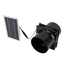 Exaustor Solar 10W 12V Duto Redondo Thumbnail 5