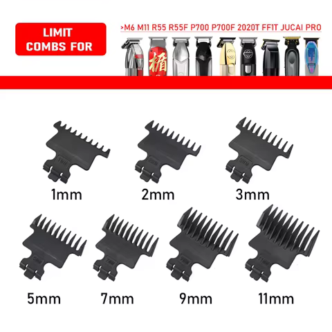 Kit Pente Guia Aparador Cabelo 3 Peças