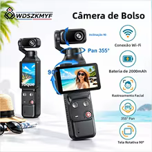 Câmera de Ação Gimbal 355° com Rastreamento Facial Thumbnail 1