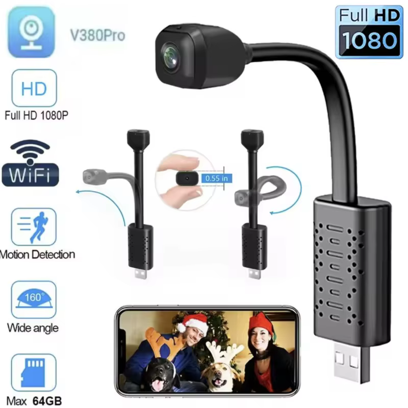 Mini Câmera de Vigilância V380 PRO