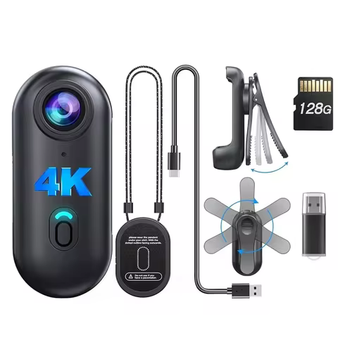 Mini Câmera Corporal 360° 4K