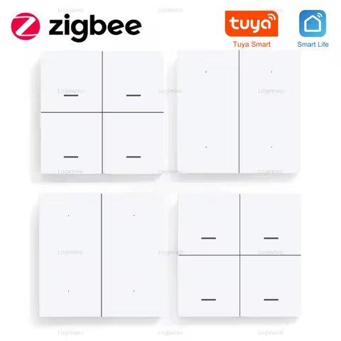 Interruptor de Cena Zigbee Tuya 4 Gangues
