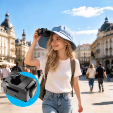 Câmera de Ação 2.7K WiFi com Suporte Thumbnail 4