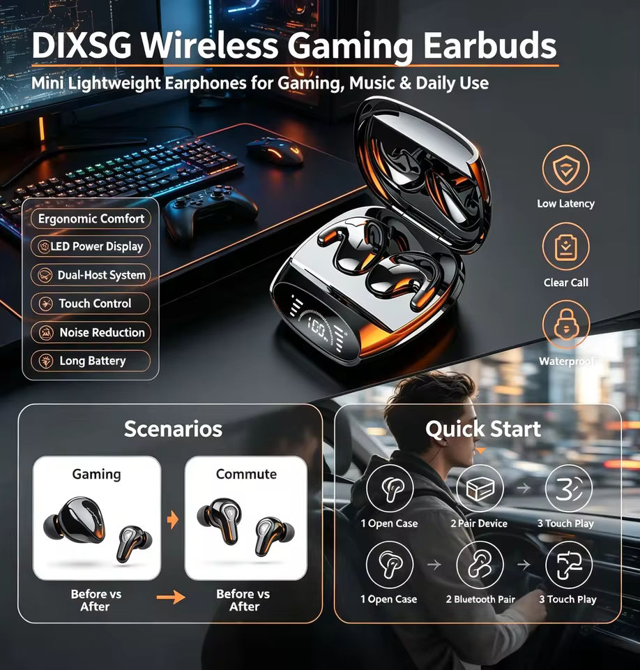 Fones Bluetooth 5.3 Mini HiFi