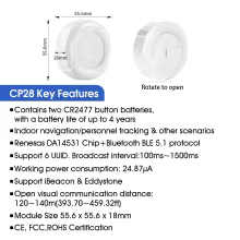 Beacon Bluetooth DX-CP28 120m Thumbnail 2