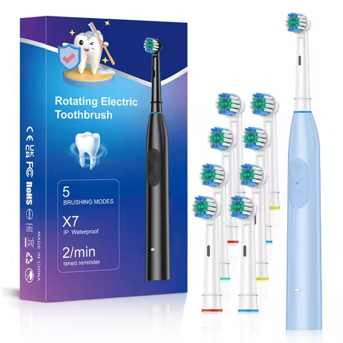 Escova Elétrica Rotativa 2026 com Timer e 5 Modos