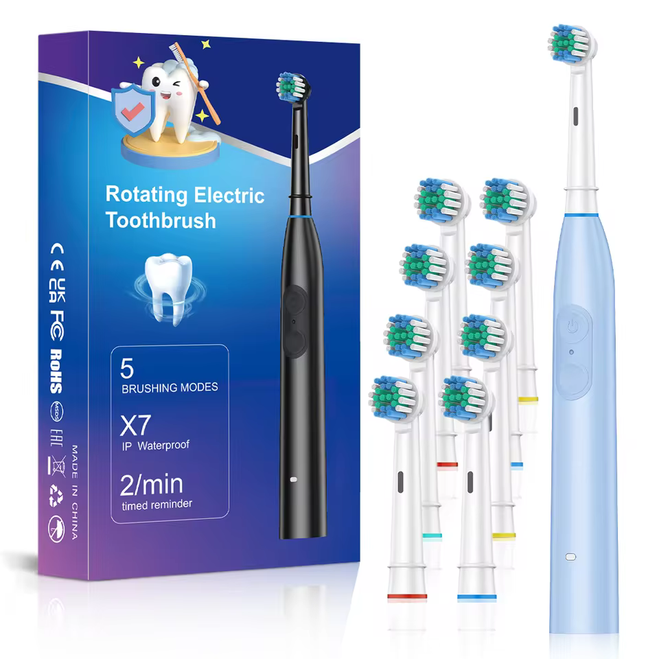 Escova Elétrica Rotativa 2026 com Timer e 5 Modos