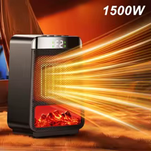 Aquecedor Elétrico PTC Portátil 1500W Thumbnail 1