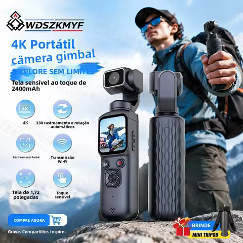 Câmera de Ação 4K com Gimbal
