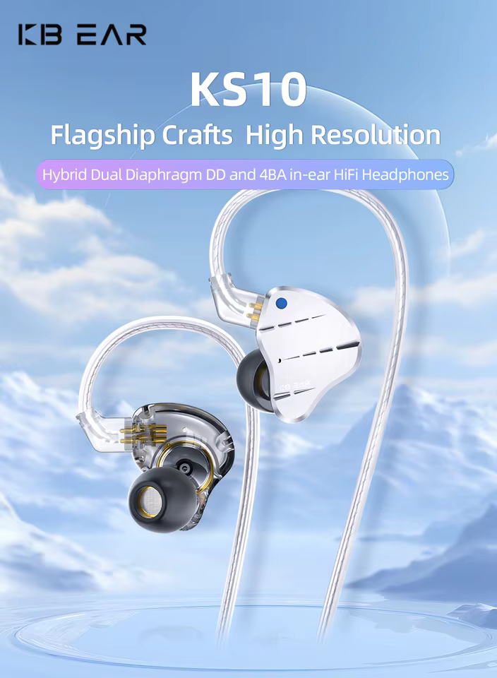 KBEAR KS10 IEMS Fones de Ouvido