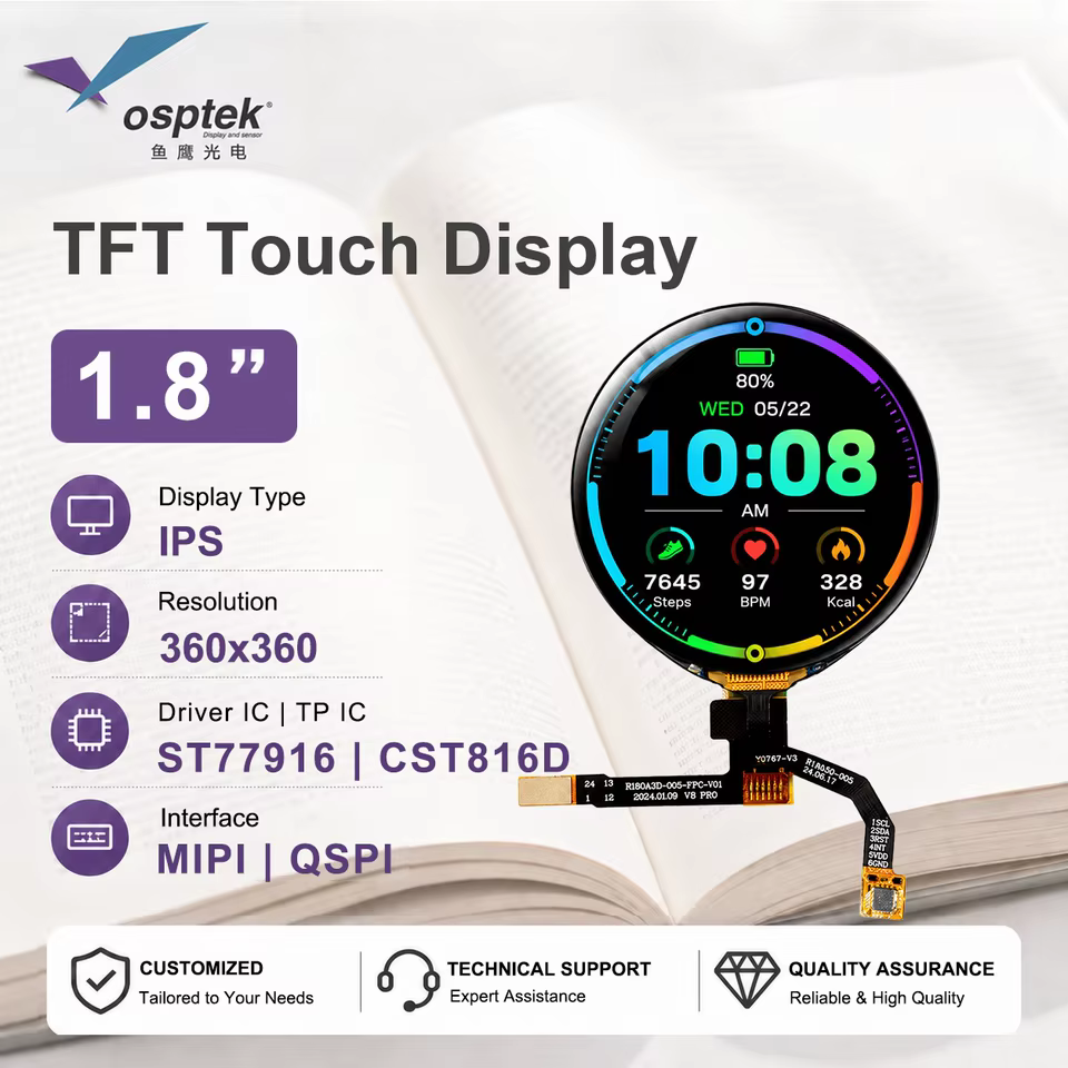 Tela LCD Circular Osptek 1.8"