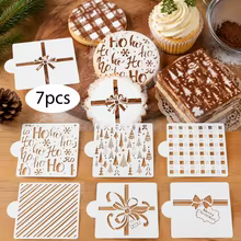 Kit 7 Stencils de Natal para Bolo e Biscoito Thumbnail 1