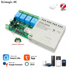 Relé Inteligente Zigbee 4 Gangues Tuya Thumbnail 1