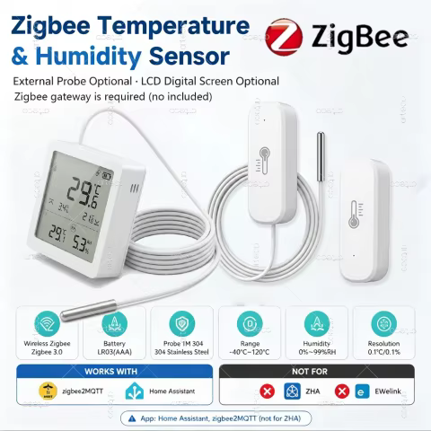 Sensor Zigbee Temperatura e Umidade