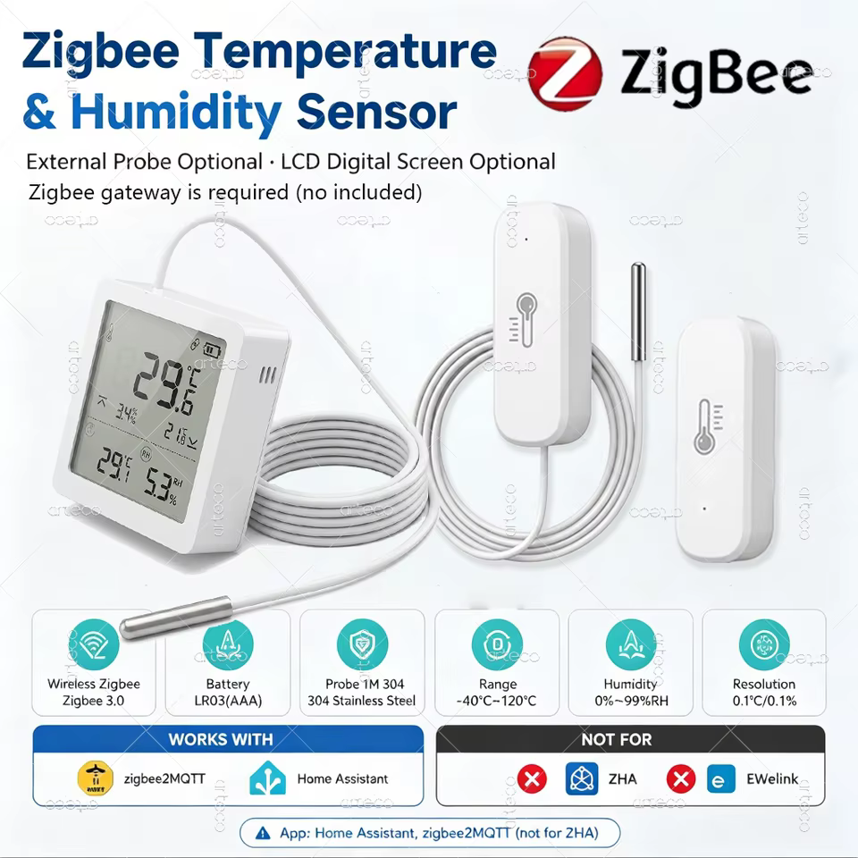 Sensor Zigbee Temperatura e Umidade