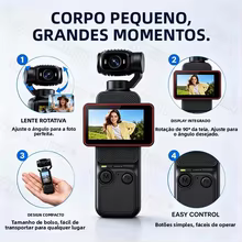 Câmera de Ação 1080P com Tela Rotativa Thumbnail 2