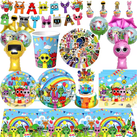 Kit Festa Infantil Sprunki 66 Peças