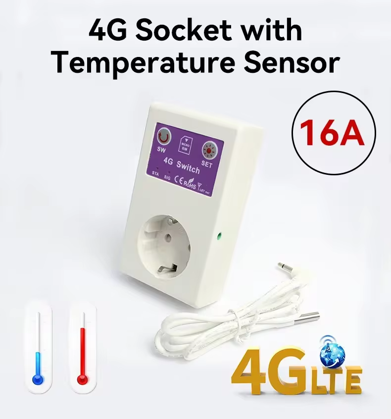 Controlador de Energia 4G 16A com Sensores