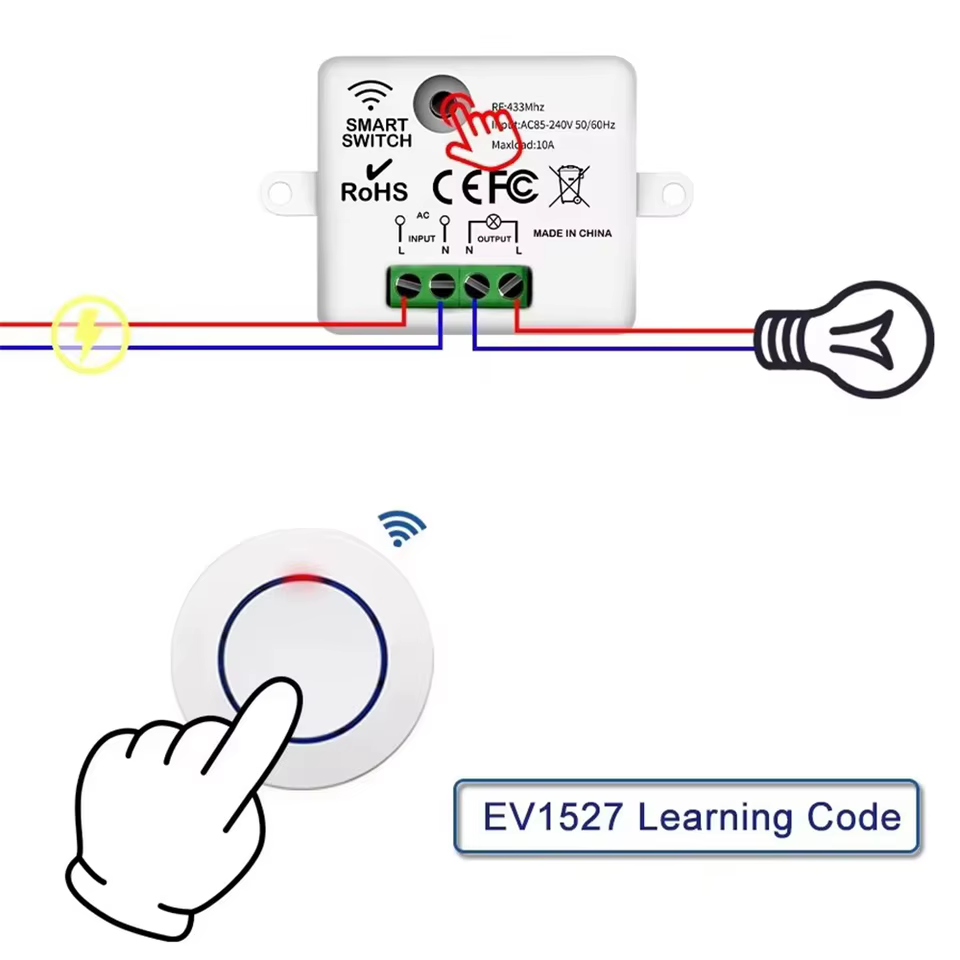 Interruptor de Controle Remoto RF433