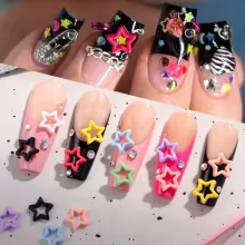 Acessórios de Unha Estrela Oca Macaron 100 Peças Thumbnail 3