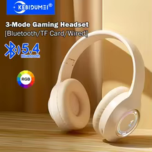 Fones de Ouvido Gaming RGB Bluetooth 5.4 Thumbnail 1
