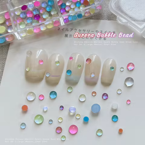 Miçangas de Sereia para Unhas - Aurora Glow