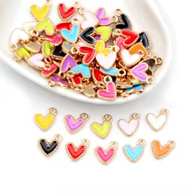 50 Pcs Charms de Coração Liga de Zinco Thumbnail 2