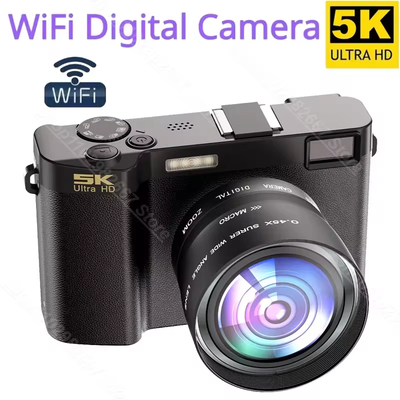 Câmera Digital 5K WiFi Profissional