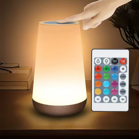 Abajur Noturno LED com Controle Remoto e 13 Cores