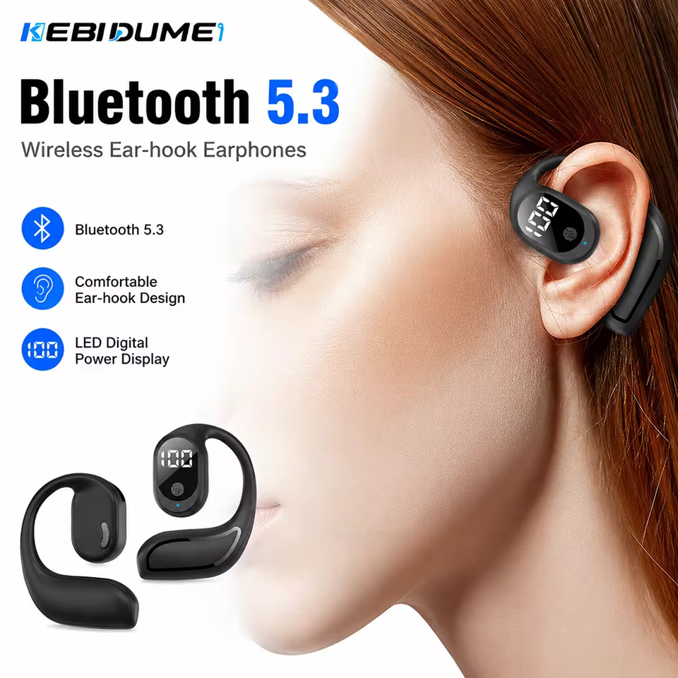 Fone Bluetooth 5.3 KEBIDUMEI Gancho