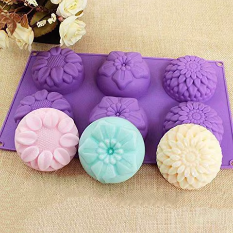 Molde de Silicone Rosa 6 Cavidades