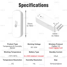 Sensor EWeLink ZigBee Temperatura e Umidade Thumbnail 2