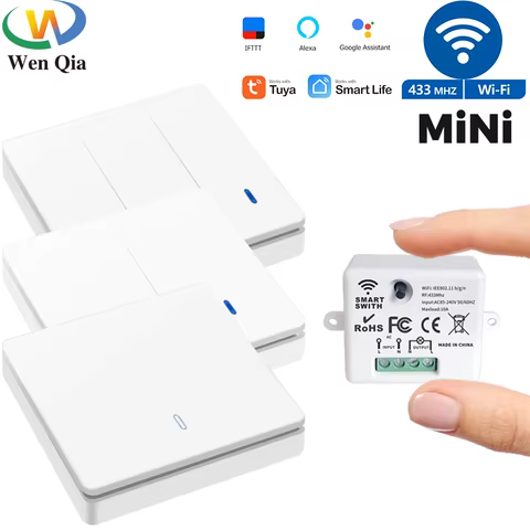 Interruptor Smart Home Wi-Fi e RF 433MHz