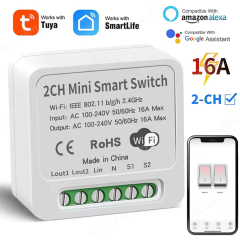 Interruptor Inteligente Tuya WiFi 16A